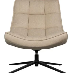 WOOOD Maudi Draaifauteuil - Polyester - Naturel - 84x74x86