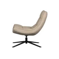 WOOOD Maudi Draaifauteuil - Polyester - Naturel - 84x74x86