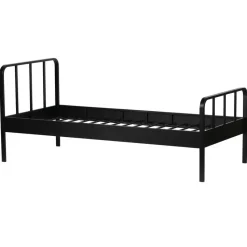 WOOOD Mees Bed - Metaal - Zwart - 90x208x95
