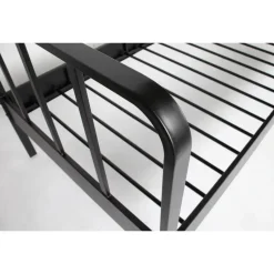 WOOOD Mees Bed - Metaal - Zwart - 90x208x95