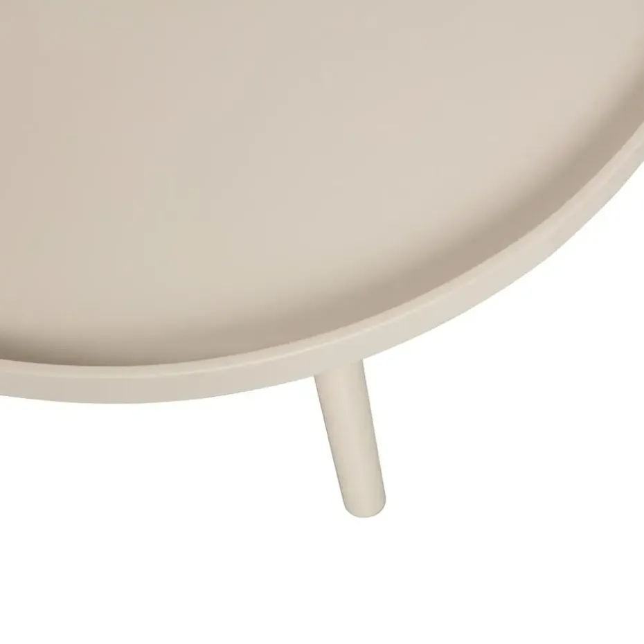 WOOOD Mesa Bijzettafel L - Hout - Antique Beige - 34x60x60