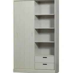 WOOOD Mila Schuifdeurkast - Grenen - Dust - 200x120x42