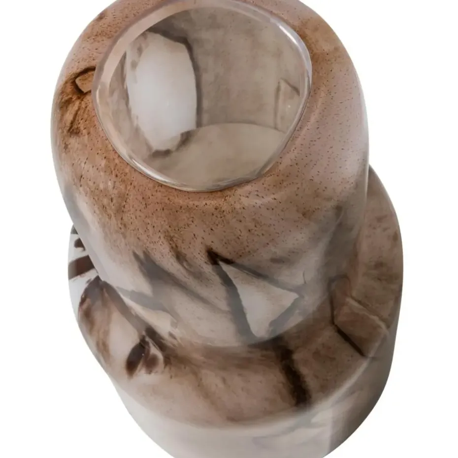 WOOOD Monika Vaas - Handgevormd - Glas - Bruin - 36x16x16