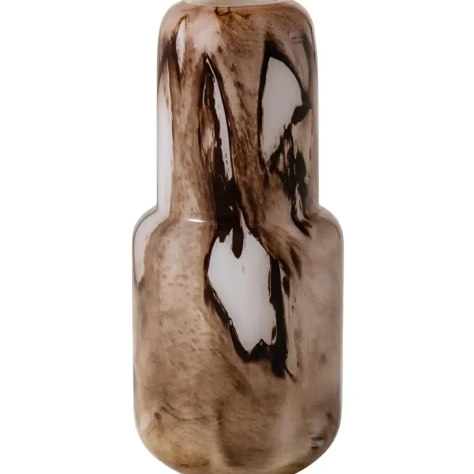 WOOOD Monika Vaas - Handgevormd - Glas - Bruin - 36x16x16