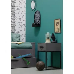 WOOOD Morris Bed Incl. Bedlade/Lattenrol - Grenen - Leem - 90x200