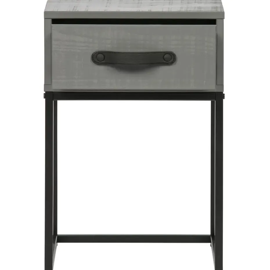 WOOOD Morris Nachtkast - Grenen - Leem - 52x35x35