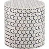 WOOOD Neva Sidetable - Bone Inlay - Zwart/Wit - 40x37x37