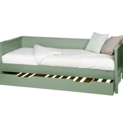 WOOOD Nikki Bedbank Incl Bedlade - Grenen - Groen - 208x100