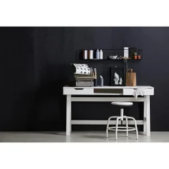 WOOOD Nikki Bureau - Grenenhout - Wit - 75x140x62