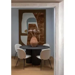 WOOOD Oona Eettafel - MDF - Donkerbruin - 75x140x140