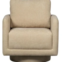 WOOOD Oscar Draaifauteuil - Chenille - Naturel - 64x78x79