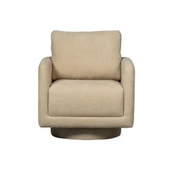 WOOOD Oscar Draaifauteuil - Chenille - Naturel - 64x78x79