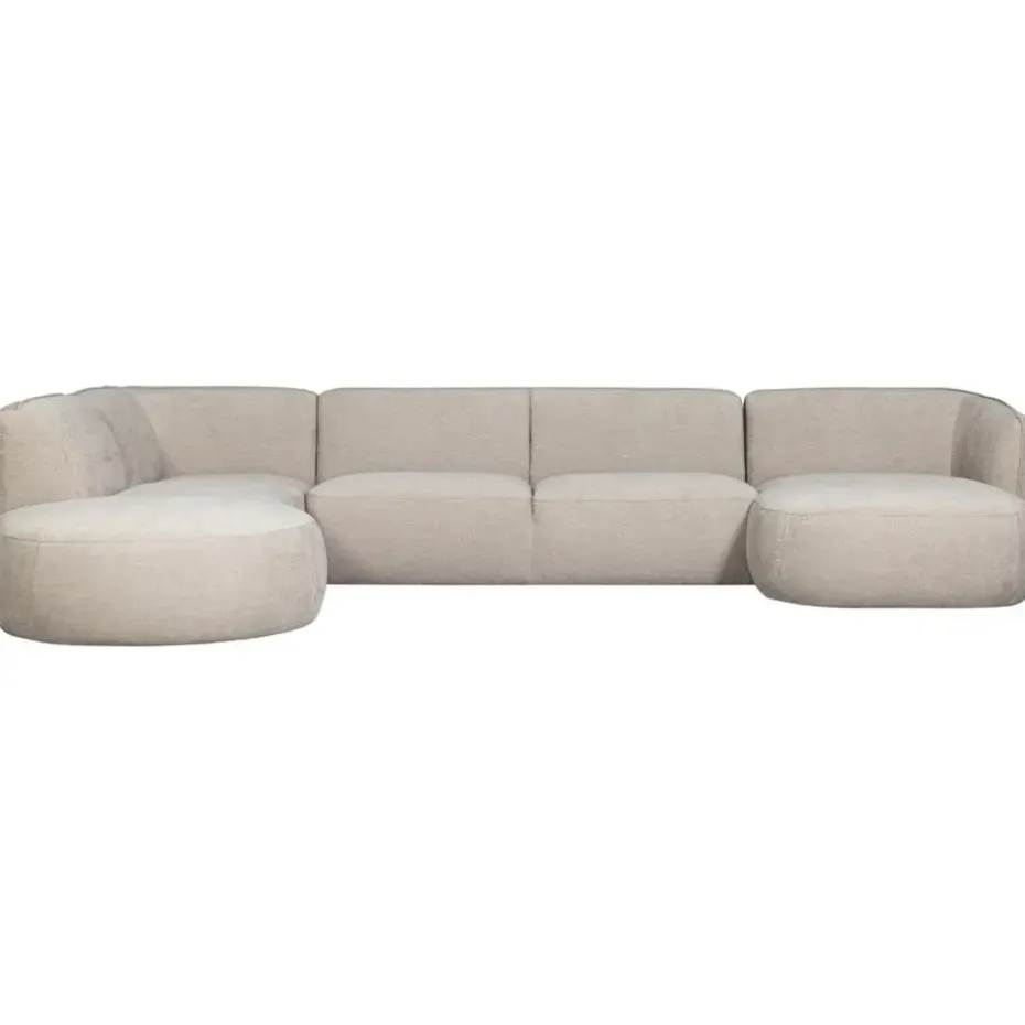 WOOOD Polly Bank Links- Polyester - Zand - 71x353x150/245