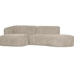 WOOOD Polly Chaise Longue - Polyester - Zand - 71x258x150/105