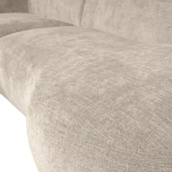 WOOOD Polly Chaise Longue - Polyester - Zand - 71x258x150/105