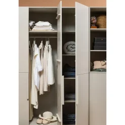 WOOOD Pure 2-deurs Hang/Legkast Splitdeur - Grenen - Dust - 215x95x60