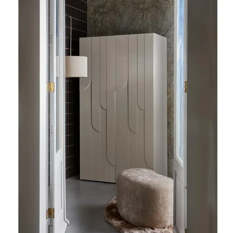 WOOOD Rain 2-deurs kledingkast - Grenen - Dust - 200x110x57