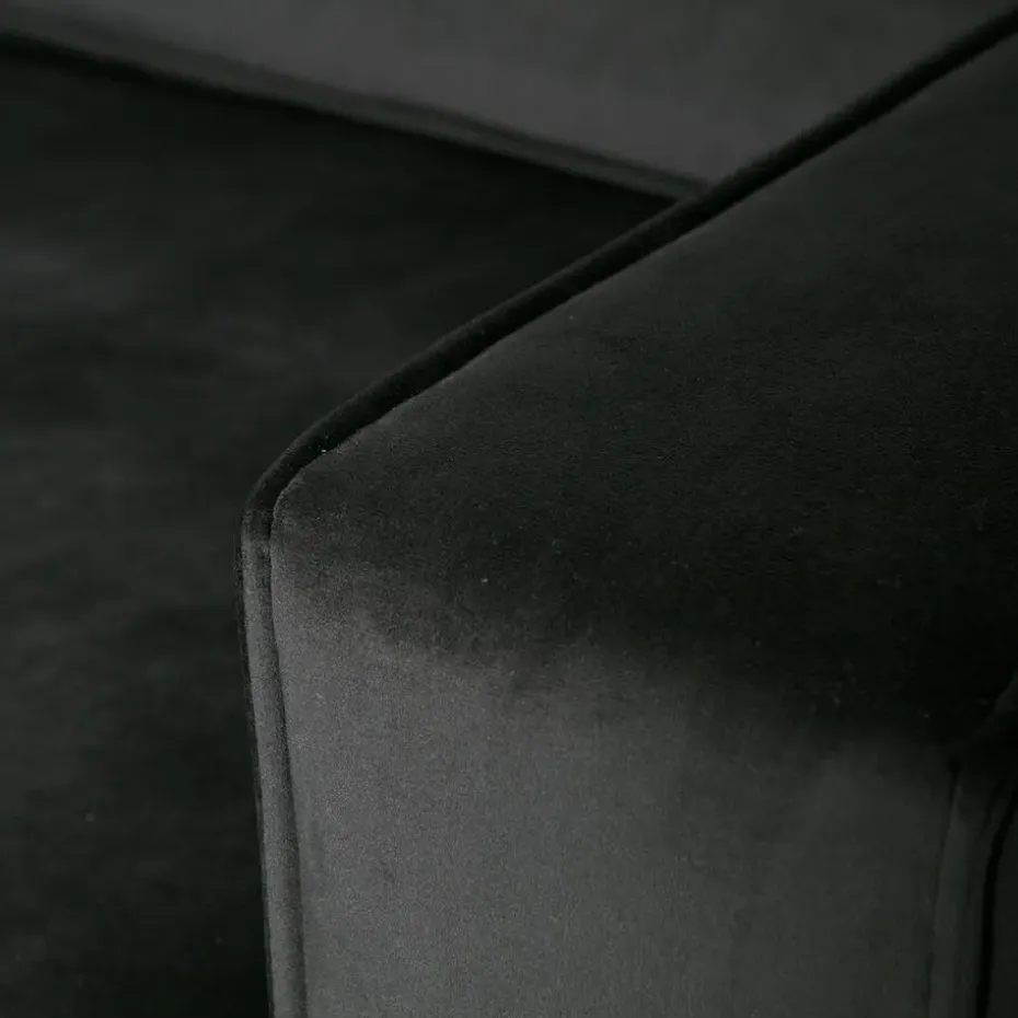 WOOOD Robin 2,5-Zits Bank - Fluweel - Grijs - 80x180x93