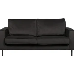 WOOOD Robin 2,5-Zits Bank - Fluweel - Grijs - 80x180x93