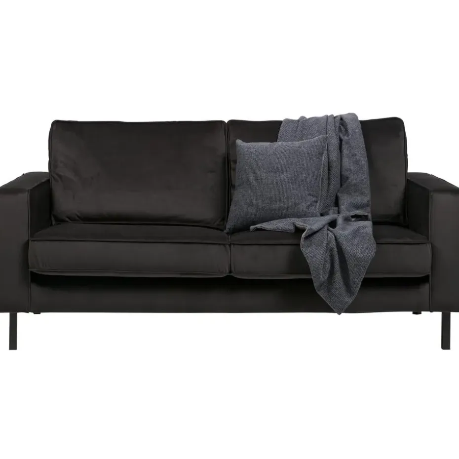 WOOOD Robin 2,5-Zits Bank - Fluweel - Grijs - 80x180x93