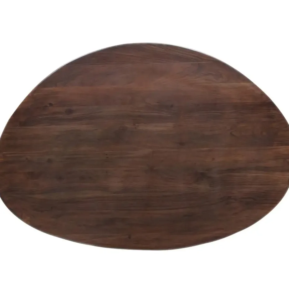 WOOOD Roundly Eetkamertafel - Mangohout - Walnoot - 76x160x110