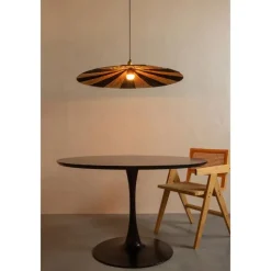 WOOOD Sammy Ronde Eettafel - MDF/staal - Zwart - 75x120x120