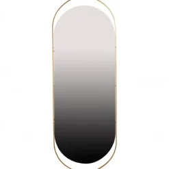 WOOOD Sanou Passpiegel Ovaal XL - Ijzer - Antique Brass - 168x60x1