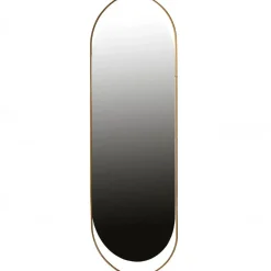 WOOOD Sanou Passpiegel Ovaal XL - Ijzer - Antique Brass - 168x60x1