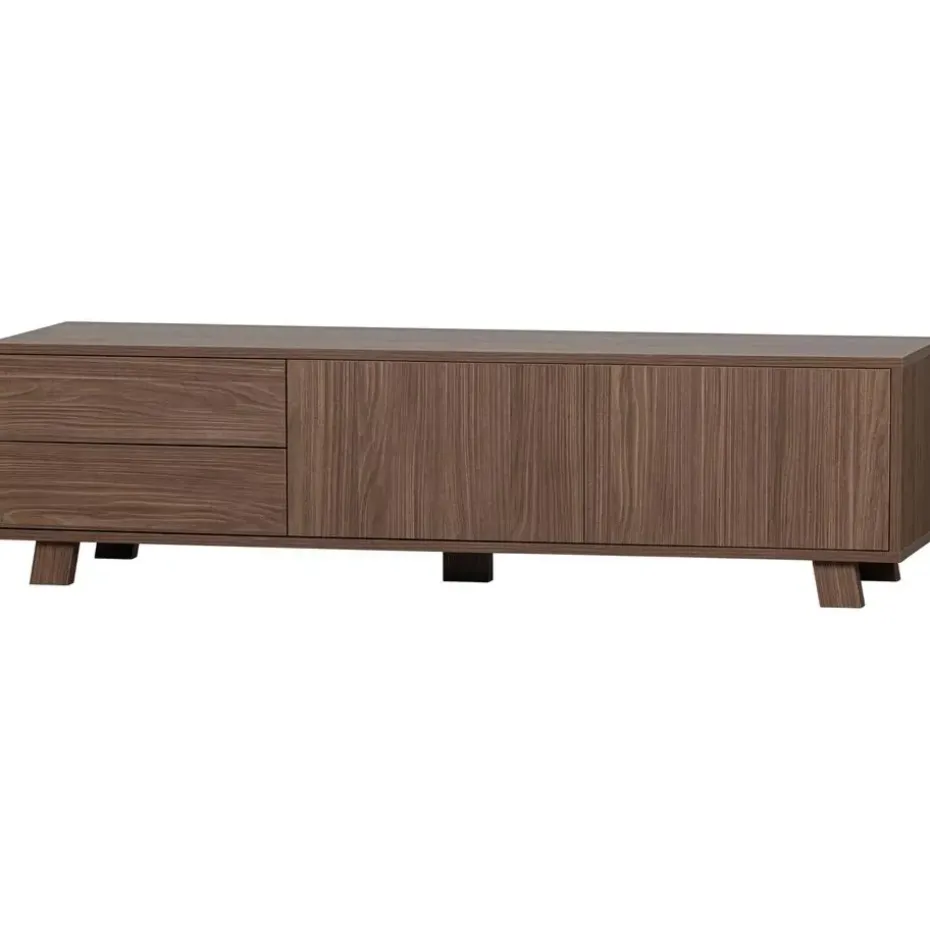 WOOOD Seppe TV-meubel - Noten fineer - Noten - 42x160x44