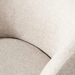 WOOOD Serra Draaifauteuil - Polyester - Off White - 68x70x77