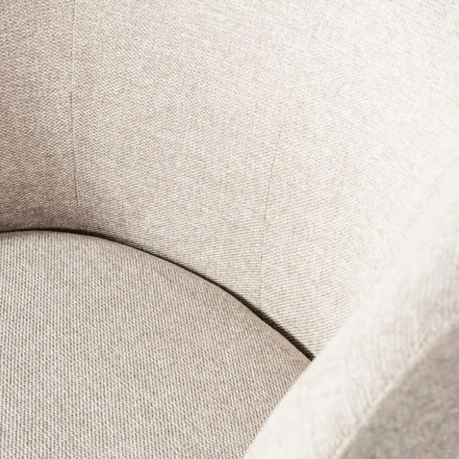 WOOOD Serra Draaifauteuil - Polyester - Off White - 68x70x77