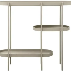 WOOOD Sidetable Noan - Hout/Metaal - Beige - 80x90x28