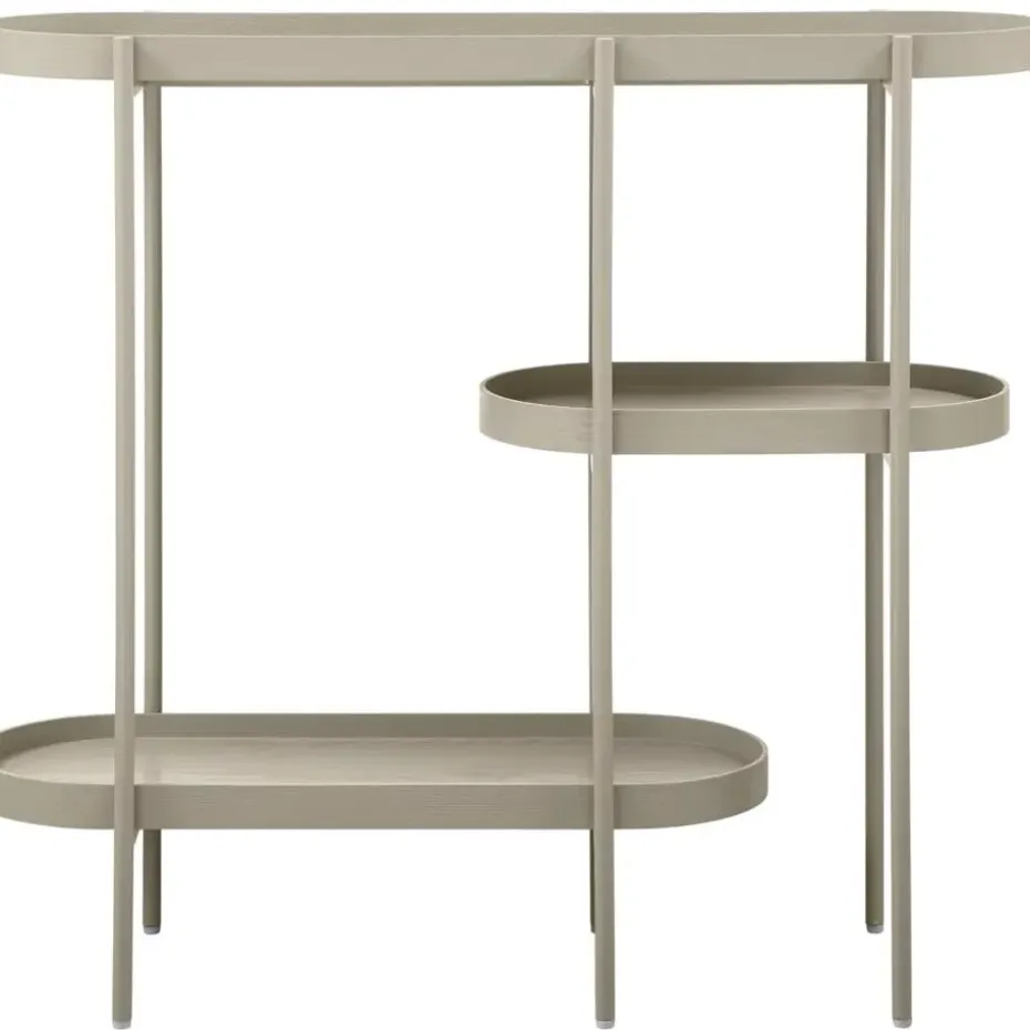 WOOOD Sidetable Noan - Hout/Metaal - Beige - 80x90x28
