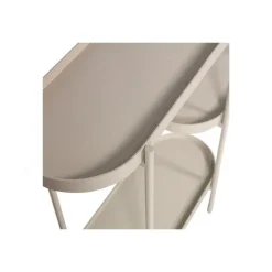 WOOOD Sidetable Noan - Hout/Metaal - Beige - 80x90x28