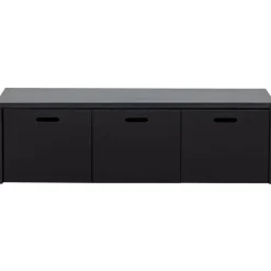 WOOOD Silke Kistbank Met Lades - Grenen - Diepzwart - 36x120x50