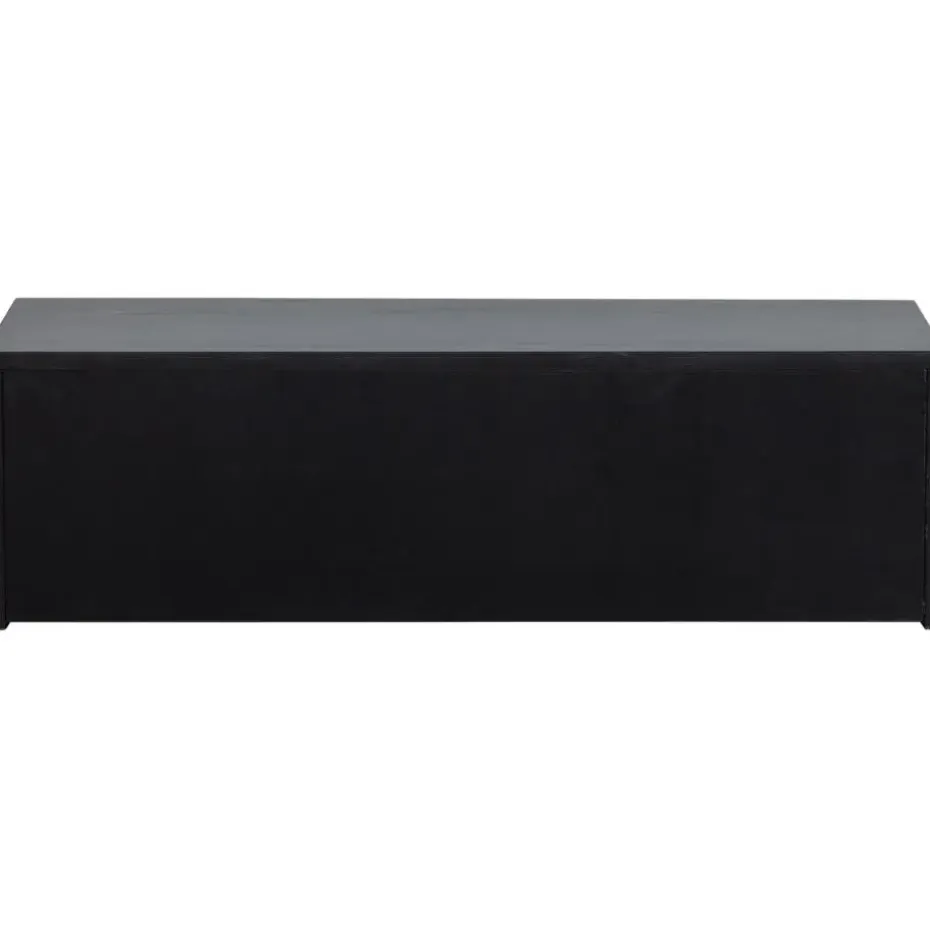 WOOOD Silke Kistbank Met Lades - Grenen - Diepzwart - 36x120x50