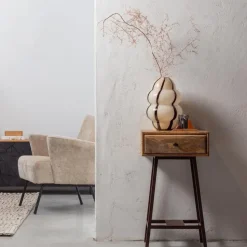 WOOOD Skybox Sidetable - Hout/Metaal - Naturel - 70x45x30