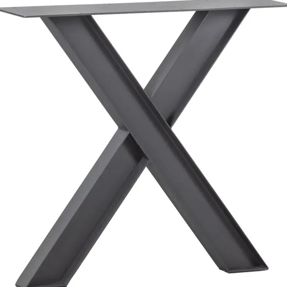 WOOOD Tablo Industrial X-poot 1 stuks - Metaal - Zwart - 72x79x10