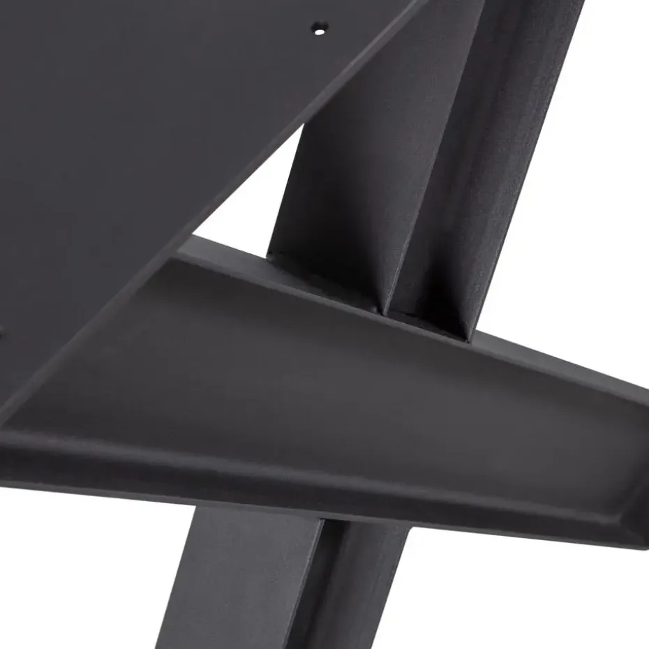 WOOOD Tablo Industrial X-poot 1 stuks - Metaal - Zwart - 72x79x10