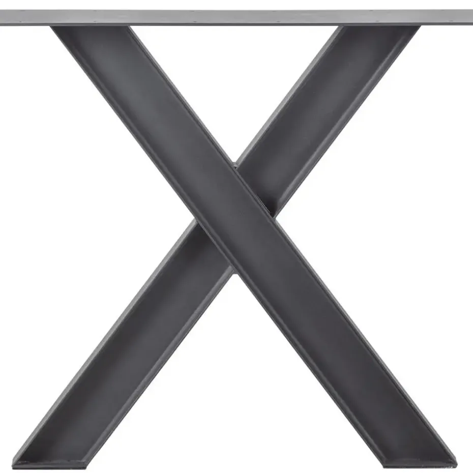 WOOOD Tablo Industrial X-poot 1 stuks - Metaal - Zwart - 72x79x10