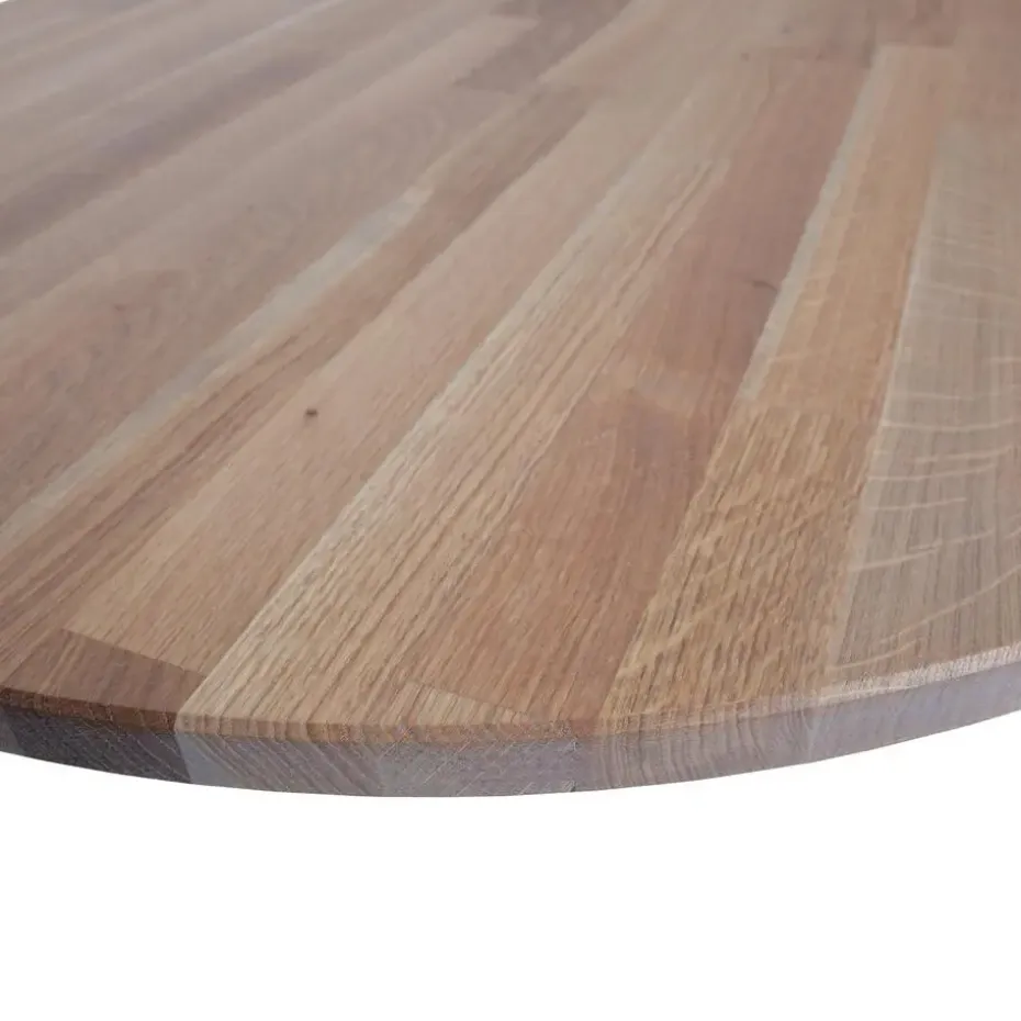 WOOOD Tablo Ovaal Tafelblad Incl. 2-Standen Poot - Grijs -74,4x220x90