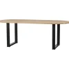WOOOD Tablo Tafel Ovaal met U-Poot - Eiken/Metaal - 75x220x90