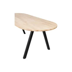 WOOOD Tablo Tafel Ovaal met 2-Standen Poot - Eiken/Metaal - 75x220x90
