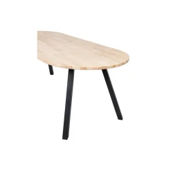 WOOOD Tablo Tafel Ovaal met 2-Standen Poot - Eiken/Metaal - 75x220x90