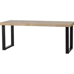 WOOOD Tablo Tafel Visgraat met U-poot - Mango - 78x180x90