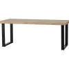 WOOOD Tablo Tafel Visgraat met U-Poot - Mango - 75x200x90