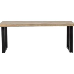 WOOOD Tablo Tafel Visgraat met U-Poot - Mango - 75x200x90