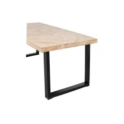 WOOOD Tablo Tafel Visgraat met U-Poot - Mango - 75x200x90