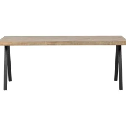 WOOOD Tablo Tafel Visgraat met 2-standen Poot - Mango - 75x180x90
