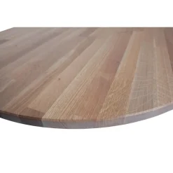 WOOOD Tablo Tafelblad Ovaal - Eiken - Grijze Olie - 220x2,4x90